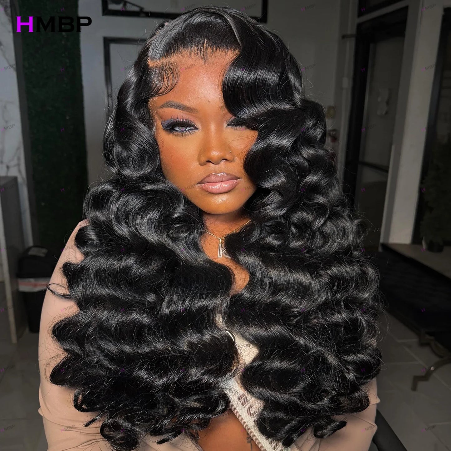 Glueless Wig Pre Plucked Hairline Loose Deep Wave 9x6/13x4 HD Lace Frontal Wig 400 Density Deep Water Wave Curly Human Hair Wig