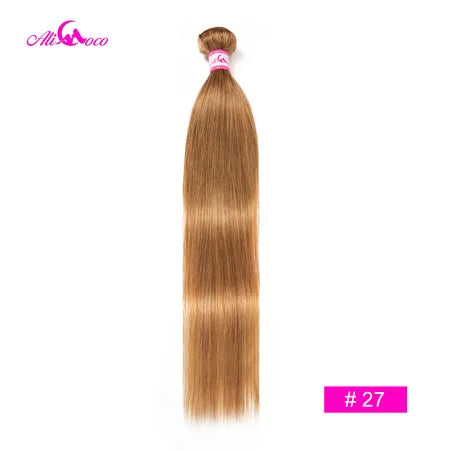 Ali Coco Brazilian Straight Hair 1/3/4 Bundles "8-30" inch #2/#4/1b/27/ #27/1b/99j Non Remy Ombre Hair Human Weave Bundles