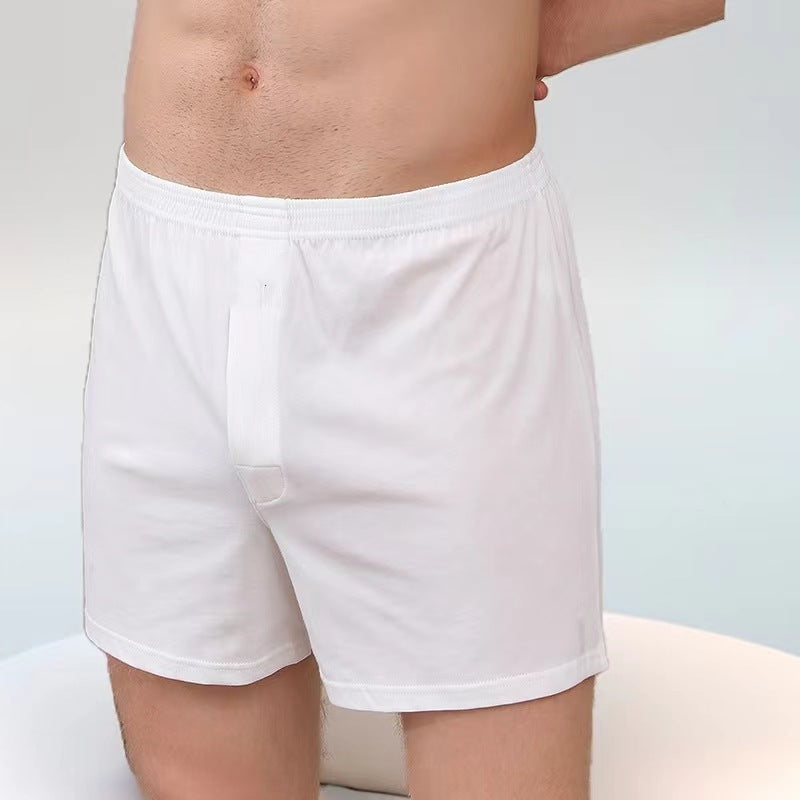 Men's Solid Color Arlo Pants Cotton Comfortable Breathable Underwear Loose Atmospheric Fashionable Traditional Boxer Shorts for Four Seasons