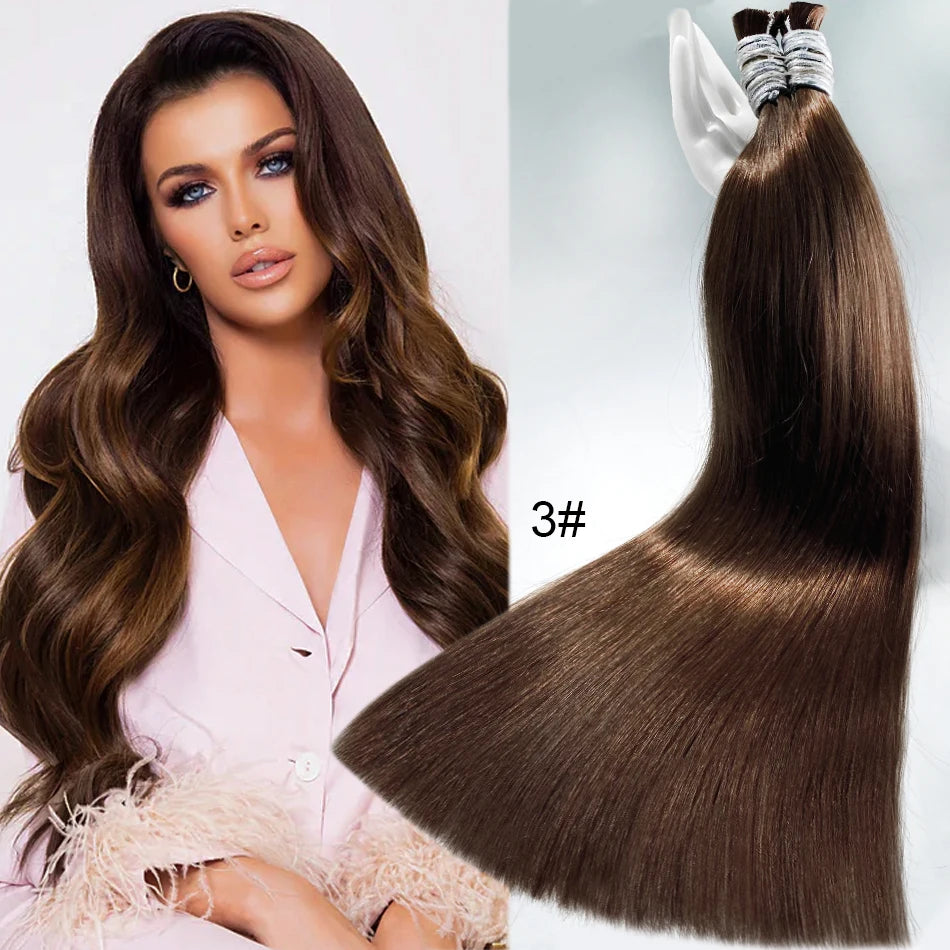 Human Hair Bulk No Weft Vietnamese Hair Virgin Remy Straight Hair Bulk 12-30inch 100g 100% 99j Real Natural Hair Extension Grey