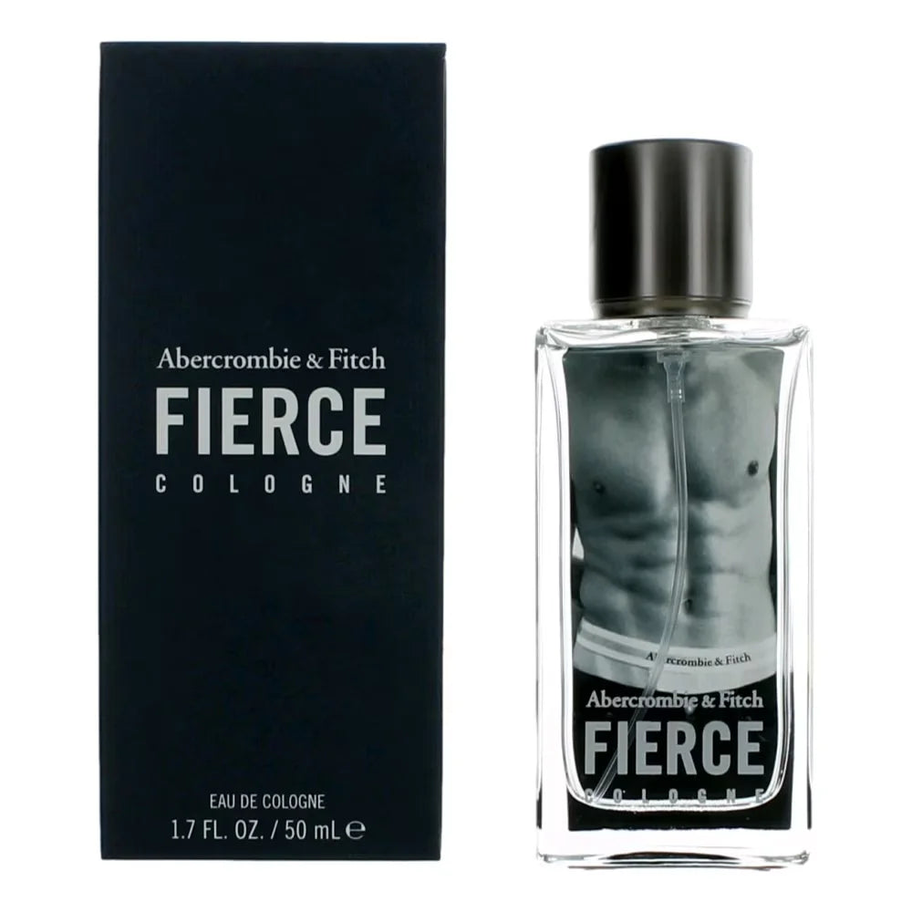 Abercrombie & Fitch Fierce Eau de Cologne Spray for Men – Iconic Woody Aromatic & Fougere Scent, Fir, Lemon, Musk & Oakmoss, Long-Lasting Masculine Fragrance, Perfect Gift, 1.7 fl oz / 50 ml