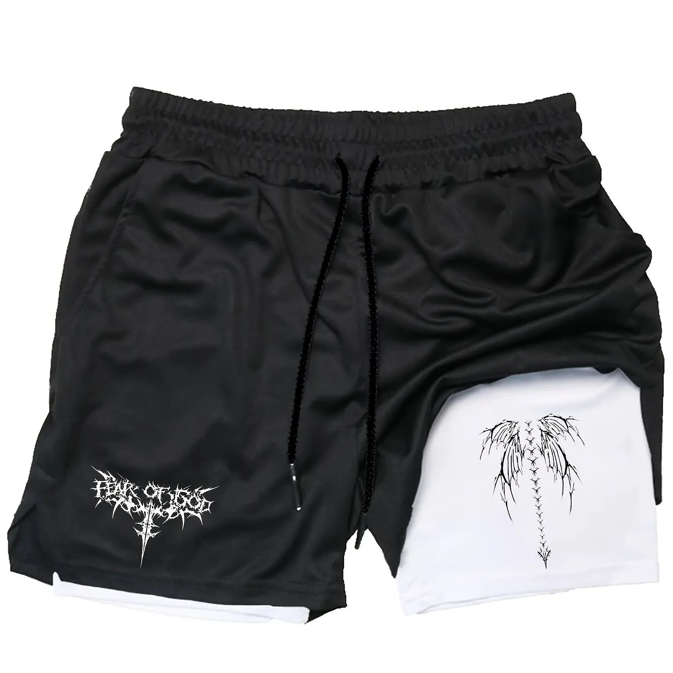 Men Running Shorts 2 in 1 Double-deck Sport Shorts Sportswear Gym Fitness Short Pants Training Jogging Bottom Men's Clothing
