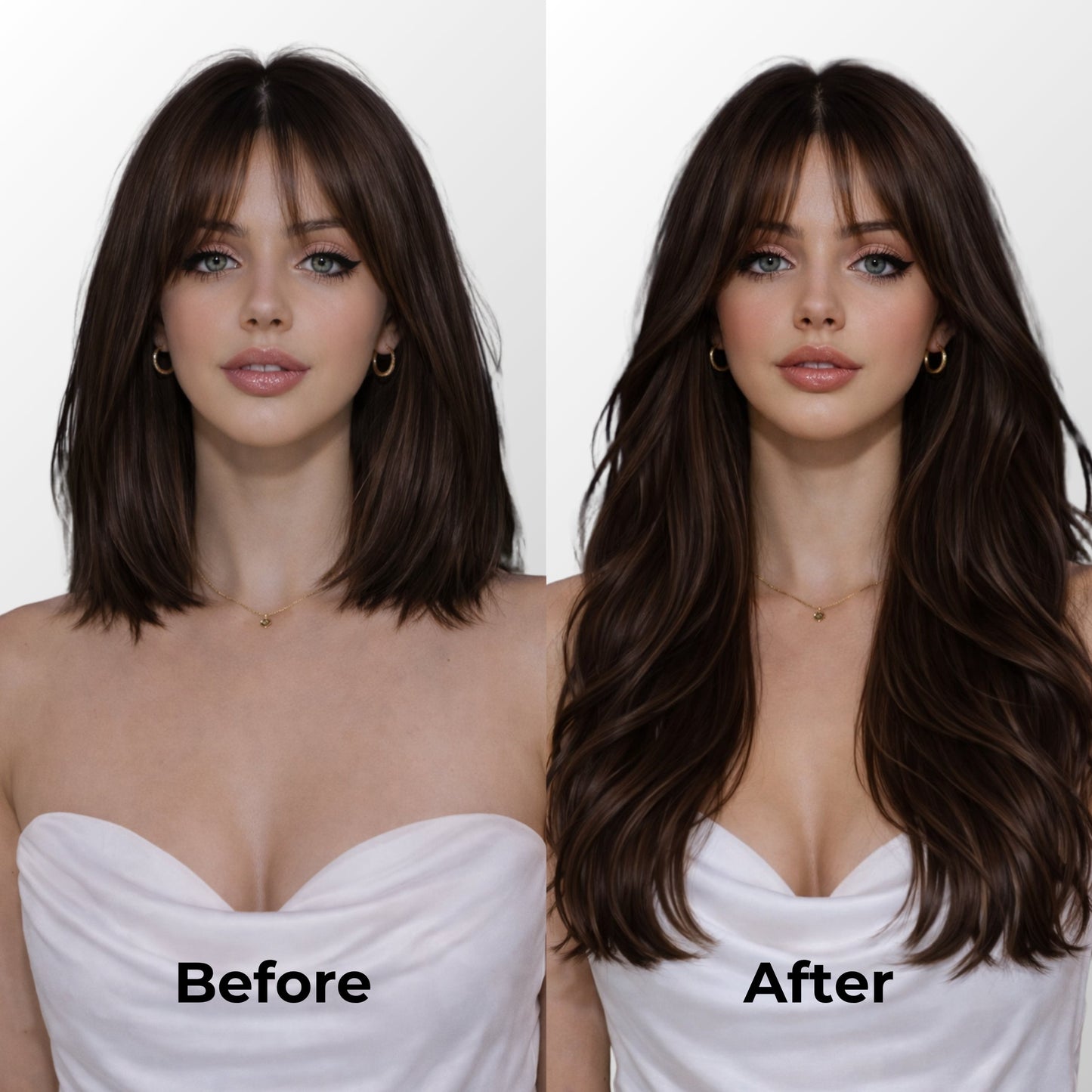 Dark Brown (2) Classic Clip-In Hair Extensions (120g-140g)