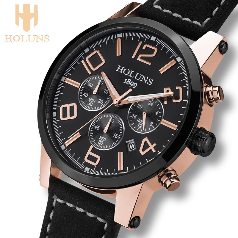 cwp Large dial leather strap quartz men watches Fashion vintage watch