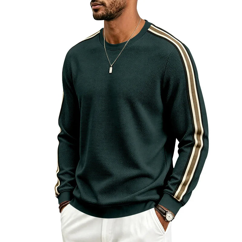 Men Lightweight Pineapple Grid Sweatshirt, Crew Neck Loose Breathable Casual Sport Top For Spring Autumn Amazon EU US