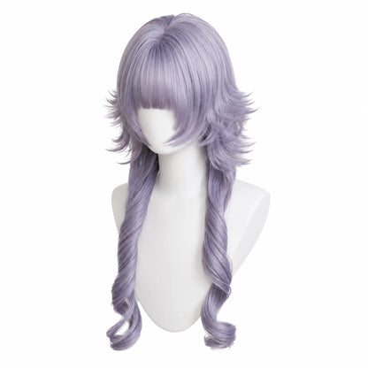 Lavender Purple High Level Comes with Anti Stiff Jellyfish Head and bangs Daily Top Synthetic Full Head Set