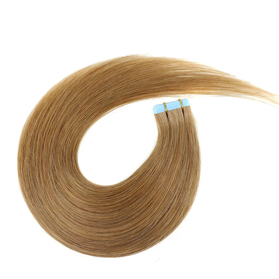 BHF Tape In Hair Extensions Human Hair 20pcs/Pack European Remy Straight Invisible Tape Ins Adhensive 100% Human Hair For Salon