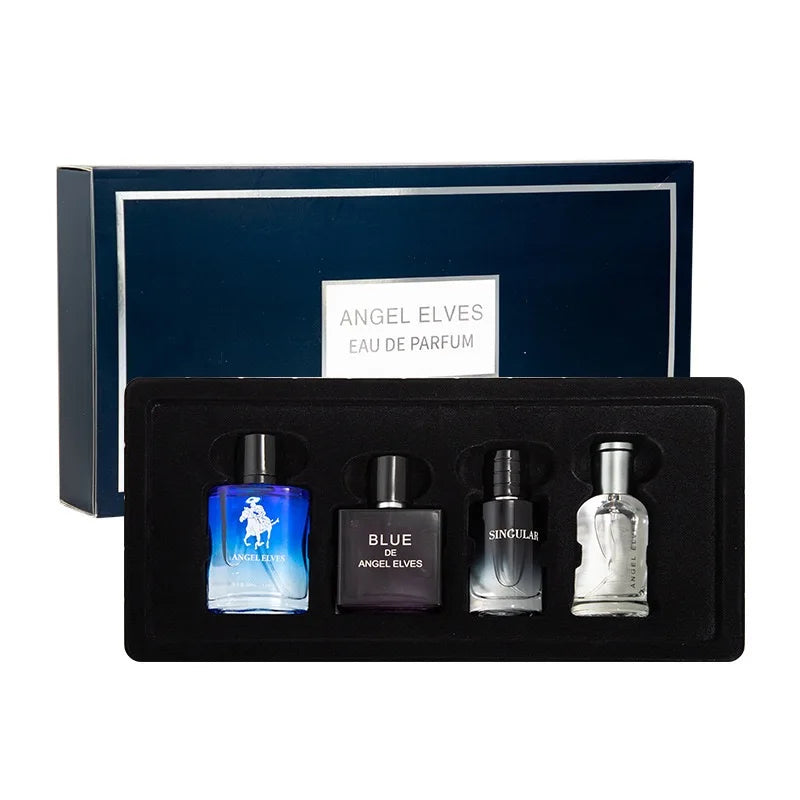 Men's Cologne Set 4 In 1 Set, Fresh Lemon Scent 1.01 Oz Long Lasting Fragrance Set Perfect Birthday Gift For Father, Boyfriend