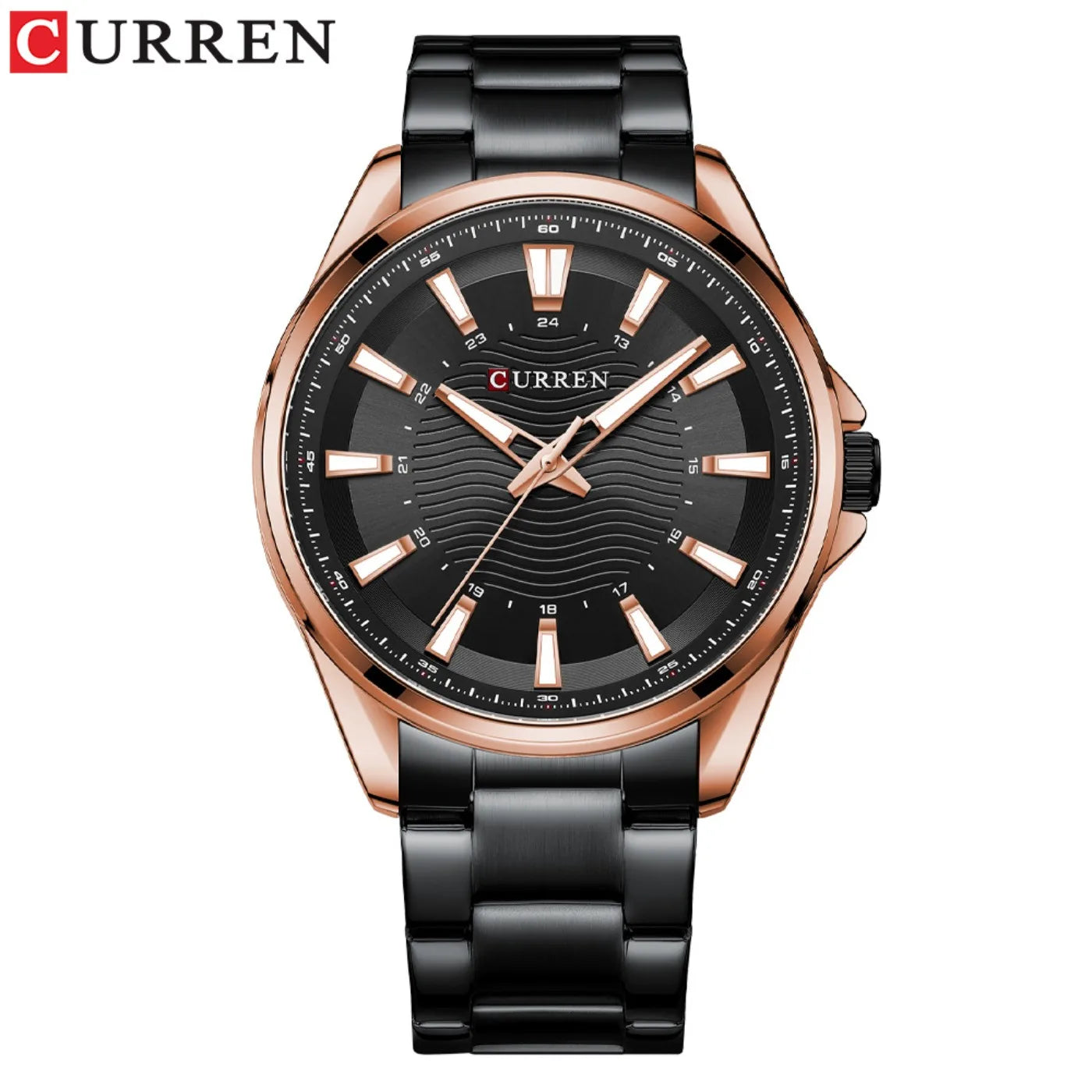CURREN Classic Simple Stainless Steel Quartz Wristwatches Fashion Brand Men's Watches with Luminous Hands Gifts