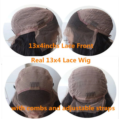 Full Density #27 Honey Blonde Brown Wig Human Hair 13x6 Human Hair Lace Frontal Wig 13x4 Lace Front Human Hair Wig Curly Wigs