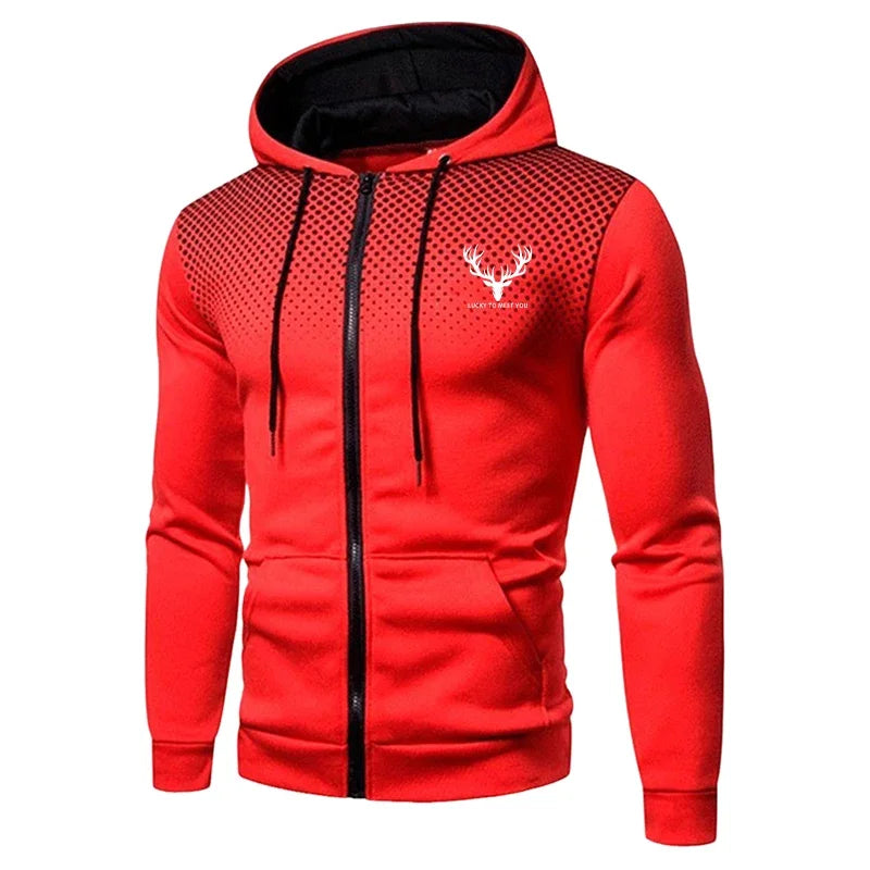 2026 New Arrival Men's Set Zipper Hoodies and Black Sweatpants Autumn Winter Daily Casual Fashion Sportswear Outdoor Jogger Suit