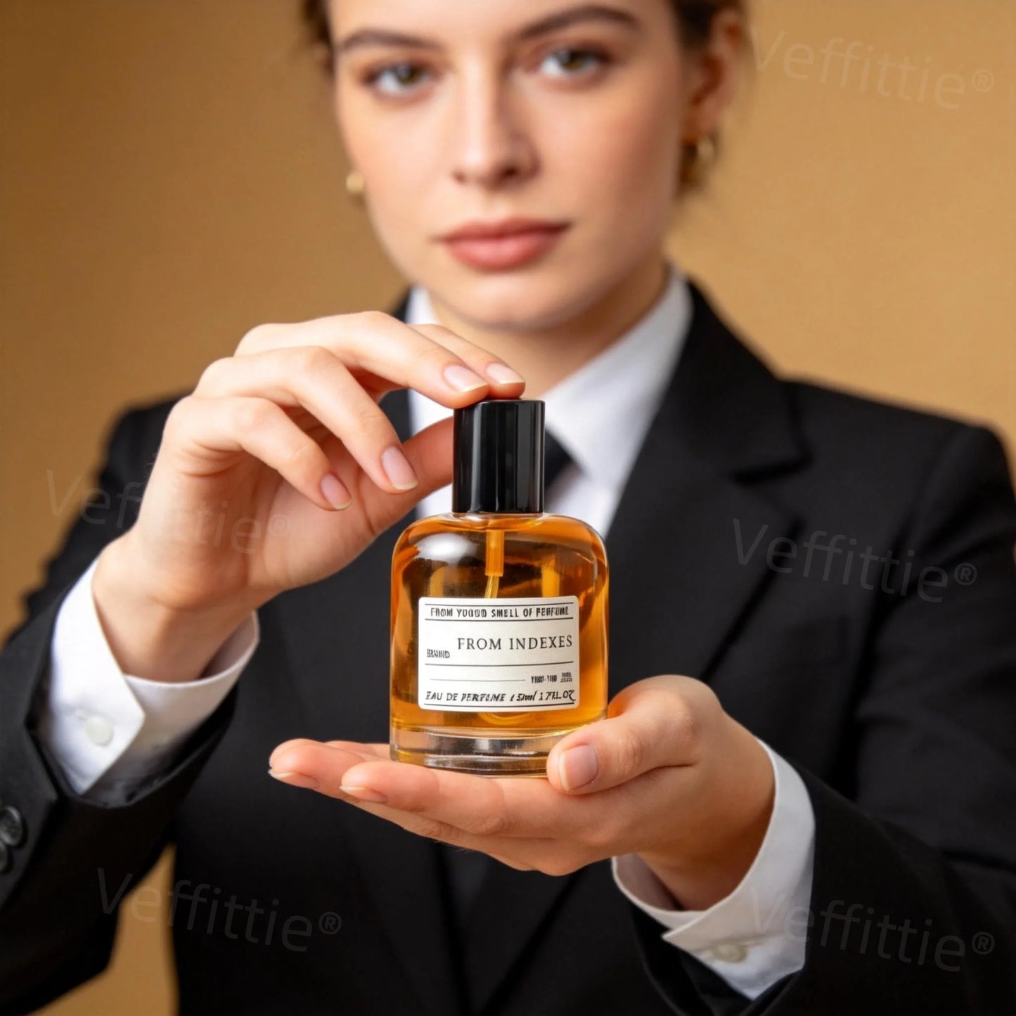 Executive Spicy Wood Eau De Parfum 1.7oz, Woody Citrus Blend Amber Bottle, Office Formal Aroma, Professional Wear, All Day Fresh