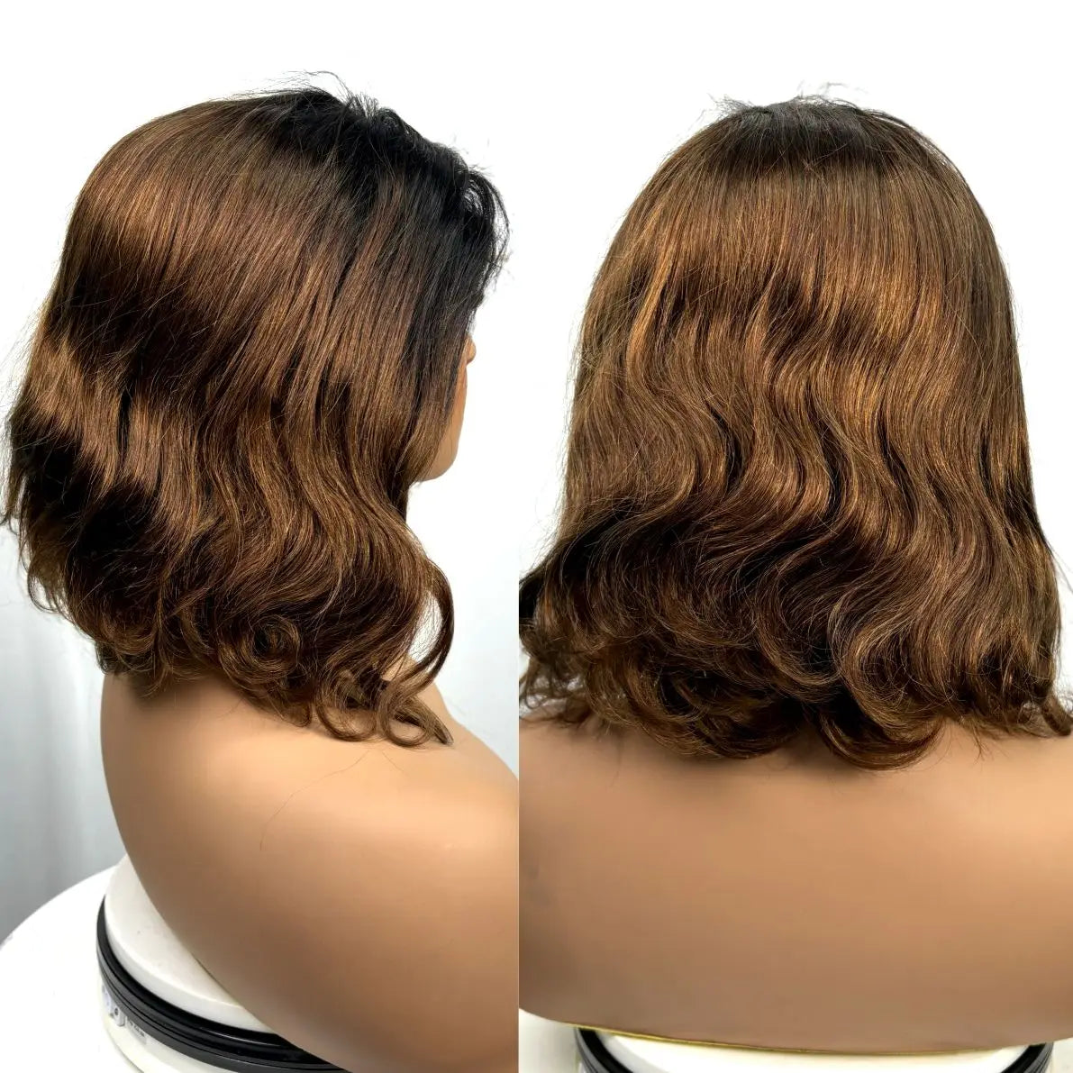 250% Density Colored Body Wave Human Hair Wigs 12inch 12A 100% Human Hair 4x4 Transparent Lace Closure Wavy Hair Wigs for Women
