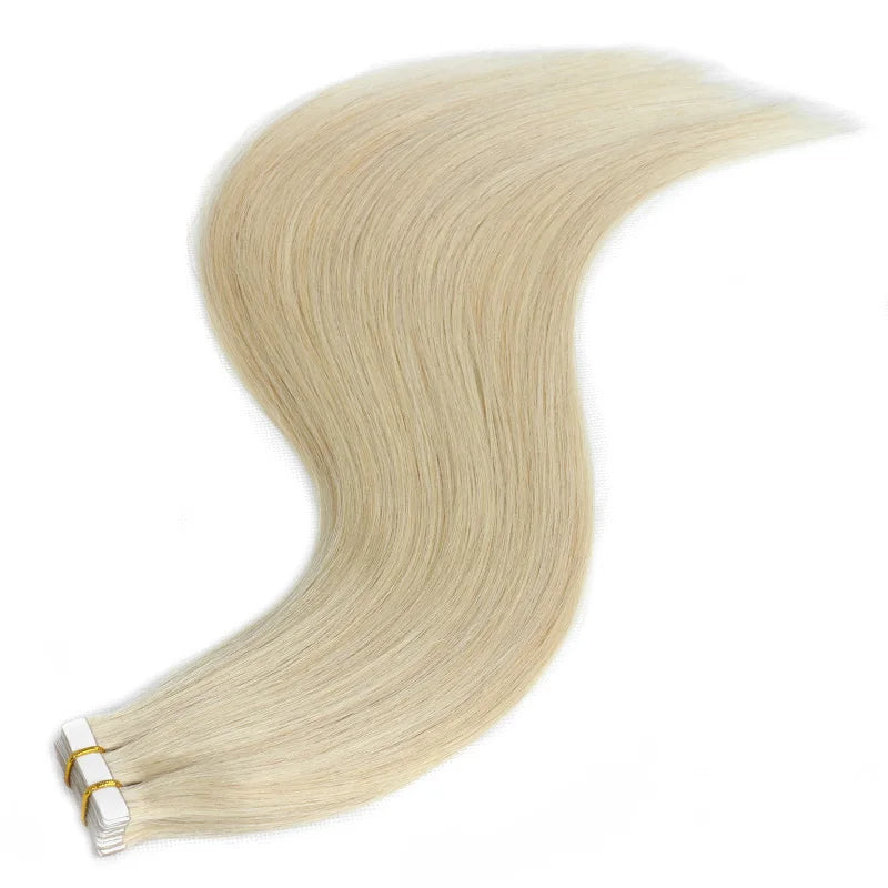 BHF Tape In Hair Extensions Human Hair 20pcs/Pack European Remy Straight Invisible Tape Ins Adhensive 100% Human Hair For Salon