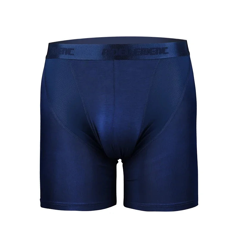 Sports underwear men's anti-wear leg Modal professional running fitness tight body long leg quick dry plus long boxers
