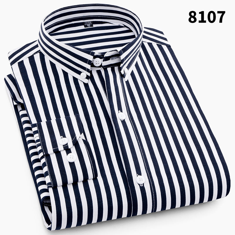 New Men's Printed Long-Sleeved Shirt, Korean Style Slim Fit, Youth Fashion, Casual and Versatile Shirt, Cross-Border Bestseller in Europe and America