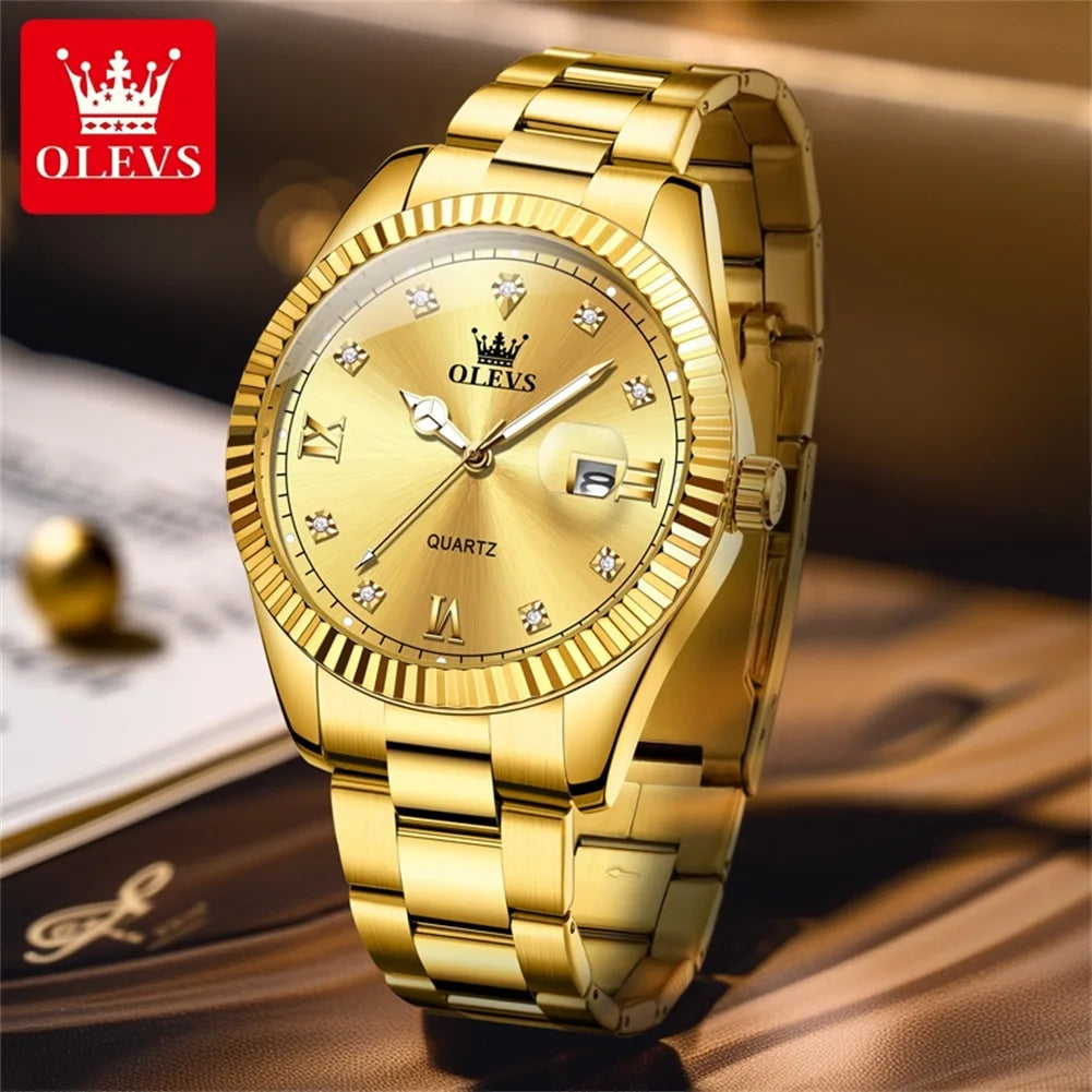OLEVS Brand Men's Watch Calendar Quartz Watch Waterproof Business 3623