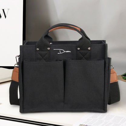 Popular Japanese and Korean Women's Bag Multi-Flap Pocket Pants Handbag Ins Shoulder Bag Casual Crossbody Bag Women's Large Capacity Canvas Bag