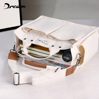 Popular Japanese and Korean Women's Bag Multi-Flap Pocket Pants Handbag Ins Shoulder Bag Casual Crossbody Bag Women's Large Capacity Canvas Bag