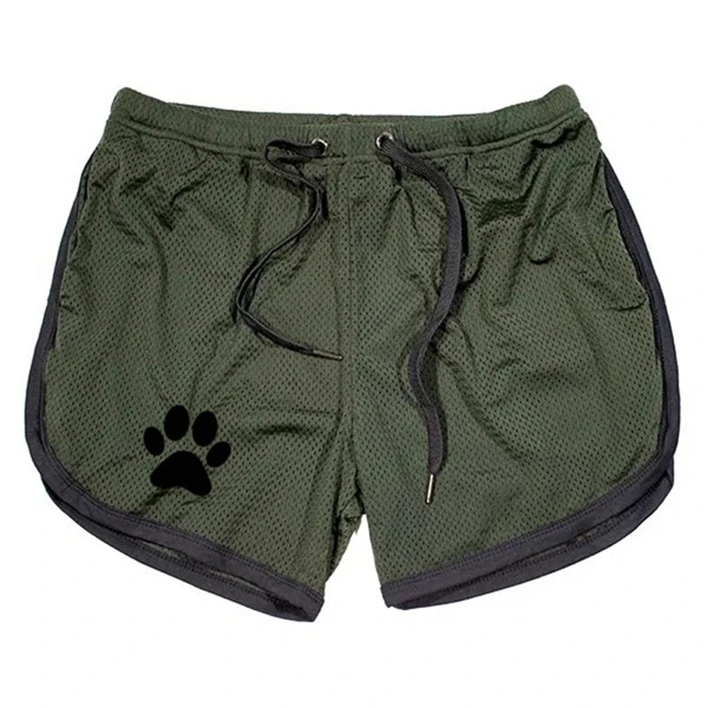 Summer fitness shorts Loose running shorts Men's jogging sports Breathable mesh shorts Thin trend men's three-quarter pants