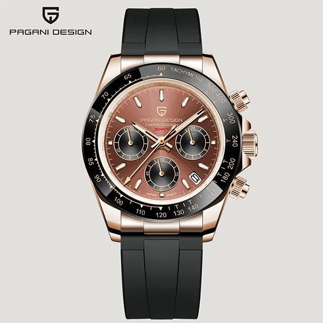 PAGANI DESIGN New VK63 Quartz Watch 40mm Men Wristwatch Chronograph Stainless Steel Waterproof Clock Top Brand Gift Watches Man