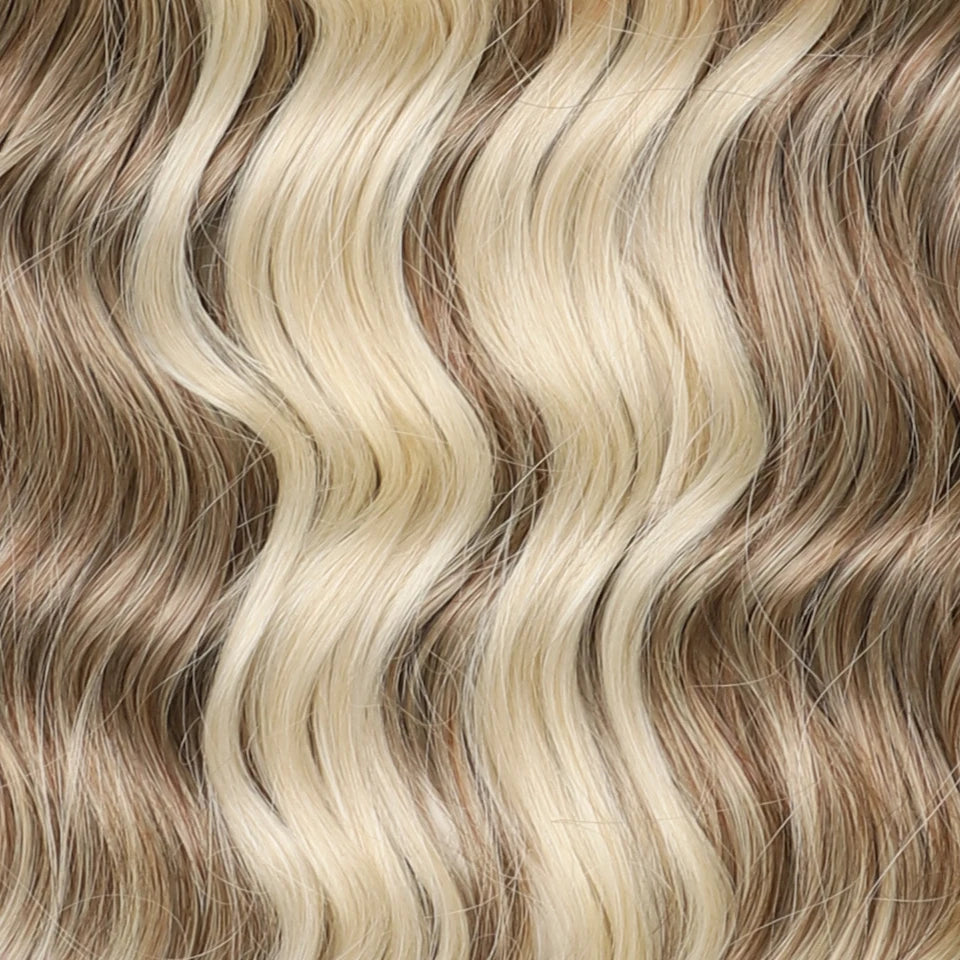 FREEDOM Synthetic Curly Braiding Hair Extensions 24 Inch/60 cm Long Deep Wavy Twist Crochet Braids Hair Ombre Brown Rainbow Hair