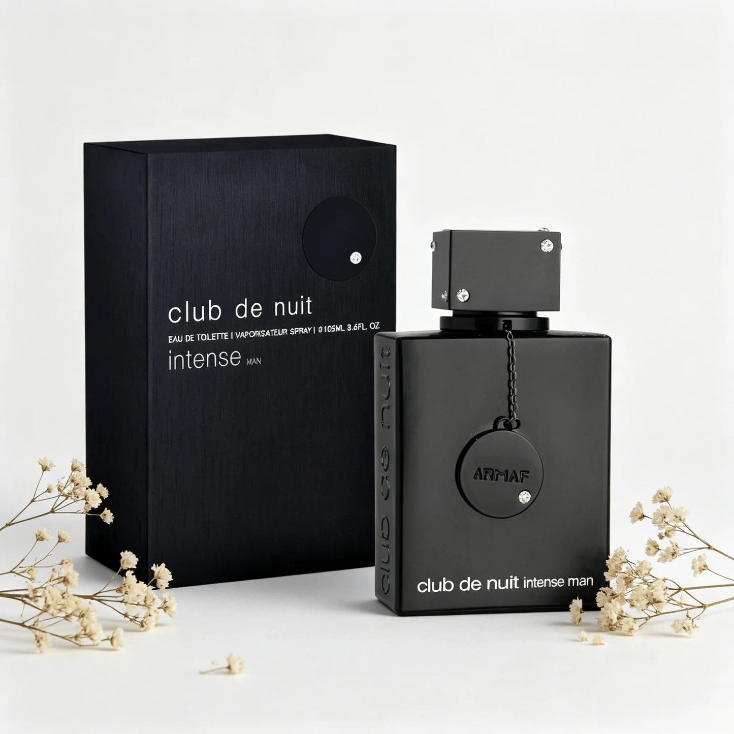 Armaf Club de Nuit Intense Man EDT Perfume For Men Crisp Bergamot Citrus Pine Woody Smoky Aroma Long Lasting Matte Black Square Bottle With Diamond-studded Cap Night Party Dating Present