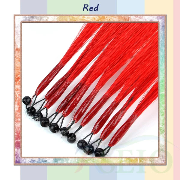RESIO Color  8D Tip Hair Extensions 100% Real Human Hair Microbeads Extensions Color Purple Blue Pink Gray 18-20inch 0.5g/Strand