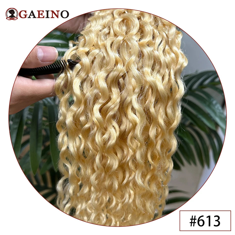 Water Wave Tape in Human Hair Extension Brazilian Hair Skin Weft Tape in Curly Human Hair 20 Pcs/Set Black Brown Blonde Color