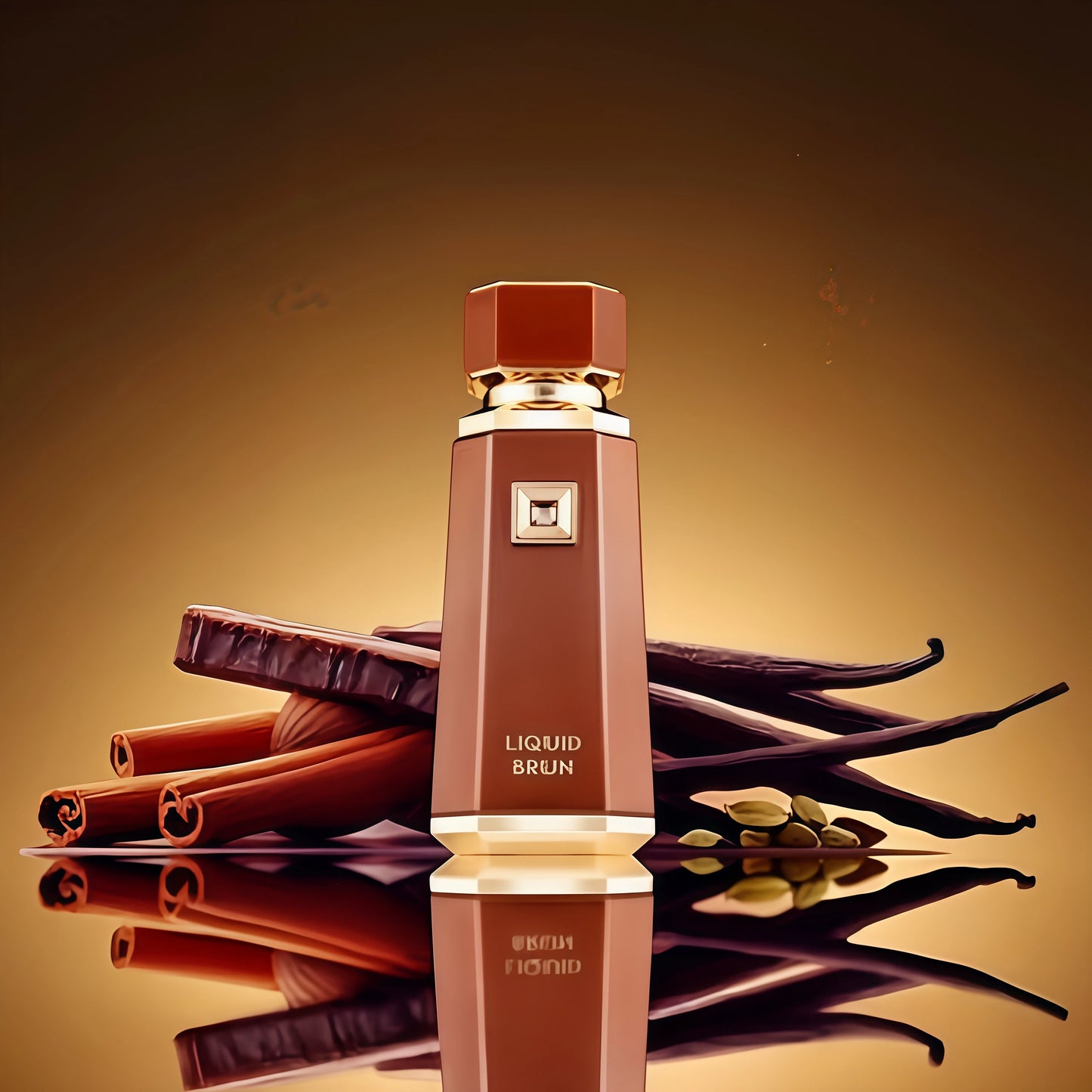 Liquid Brun Eau de Parfum Spray by Fragrance World French Avenue 3.4 Oz for Men - Warm Spicy & Woody Scent with Bourbon Vanilla & Musk Notes