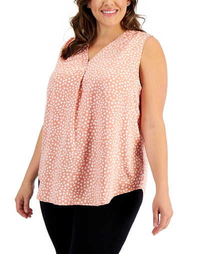 Alfani Plus Size Sleeveless Printed Top