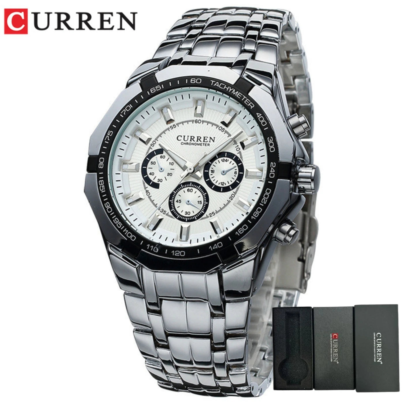 CURREN Men Luxury Brand Military Sport Mens Watches Full Steel Quartz Clock Men's Waterproof Business Watch Relogio Masculino