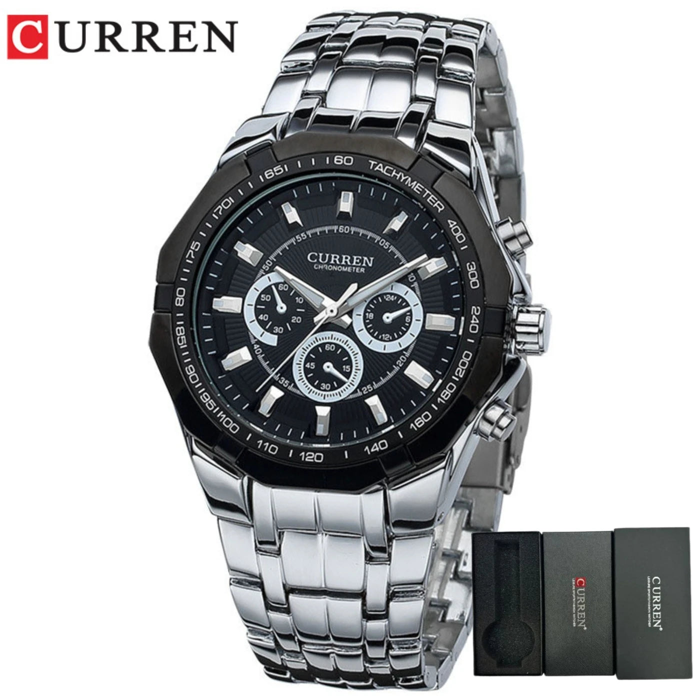 CURREN Men Luxury Brand Military Sport Mens Watches Full Steel Quartz Clock Men's Waterproof Business Watch Relogio Masculino