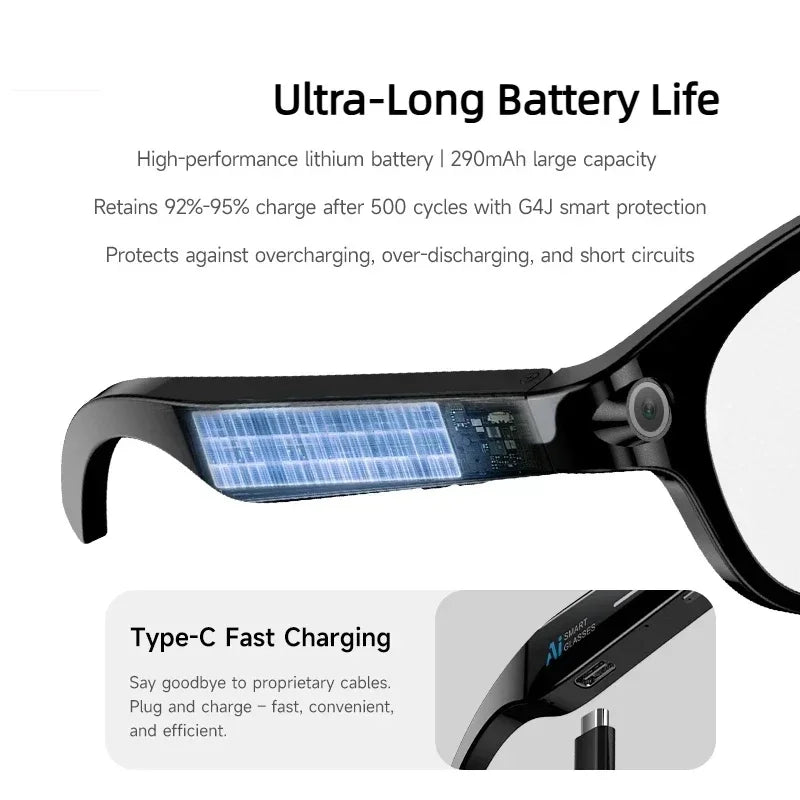 Xiaomi AI Vision Glasses 8K HD Cam LED Lamp Interpreting Chat Conference Footage Capture Outdoor Activity Shades 2026 Fresh
