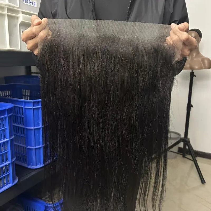 Human Hair 13x6 Lace Frontal Pre Plucked with Baby Hair 150% Density 10-22'' 2x6 Lace Closure Remy hair for Women Natural Color