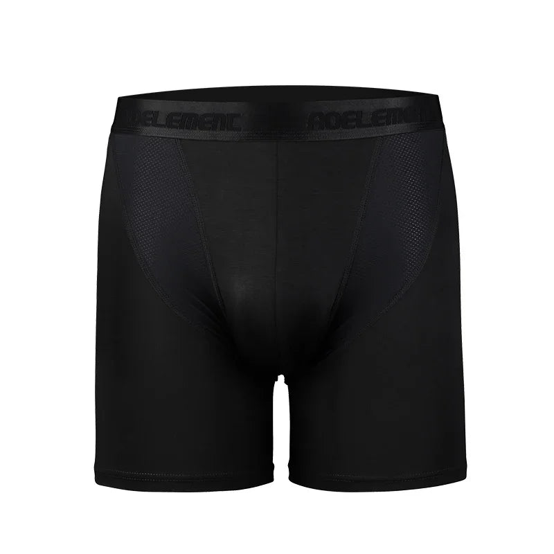 Sports underwear men's anti-wear leg Modal professional running fitness tight body long leg quick dry plus long boxers