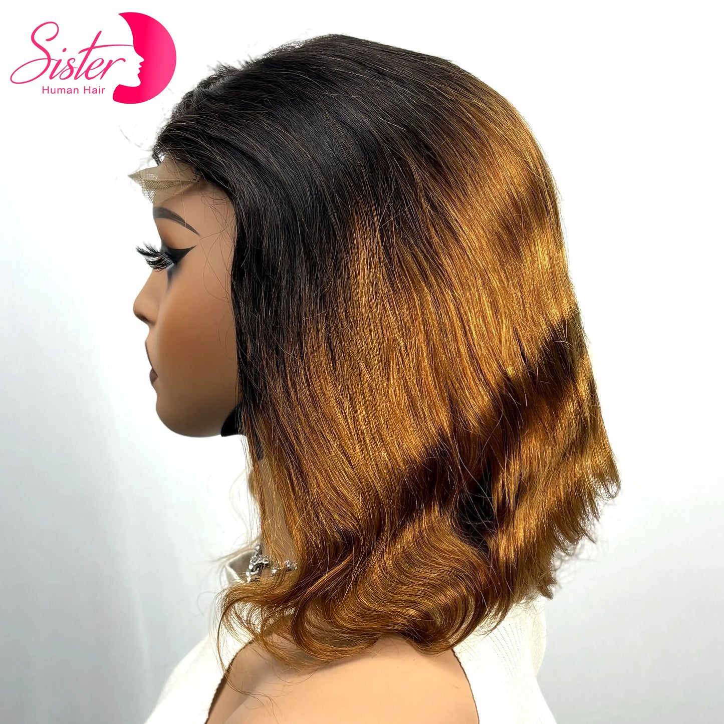 250% Density Colored Body Wave Human Hair Wigs 12inch 12A 100% Human Hair 4x4 Transparent Lace Closure Wavy Hair Wigs for Women