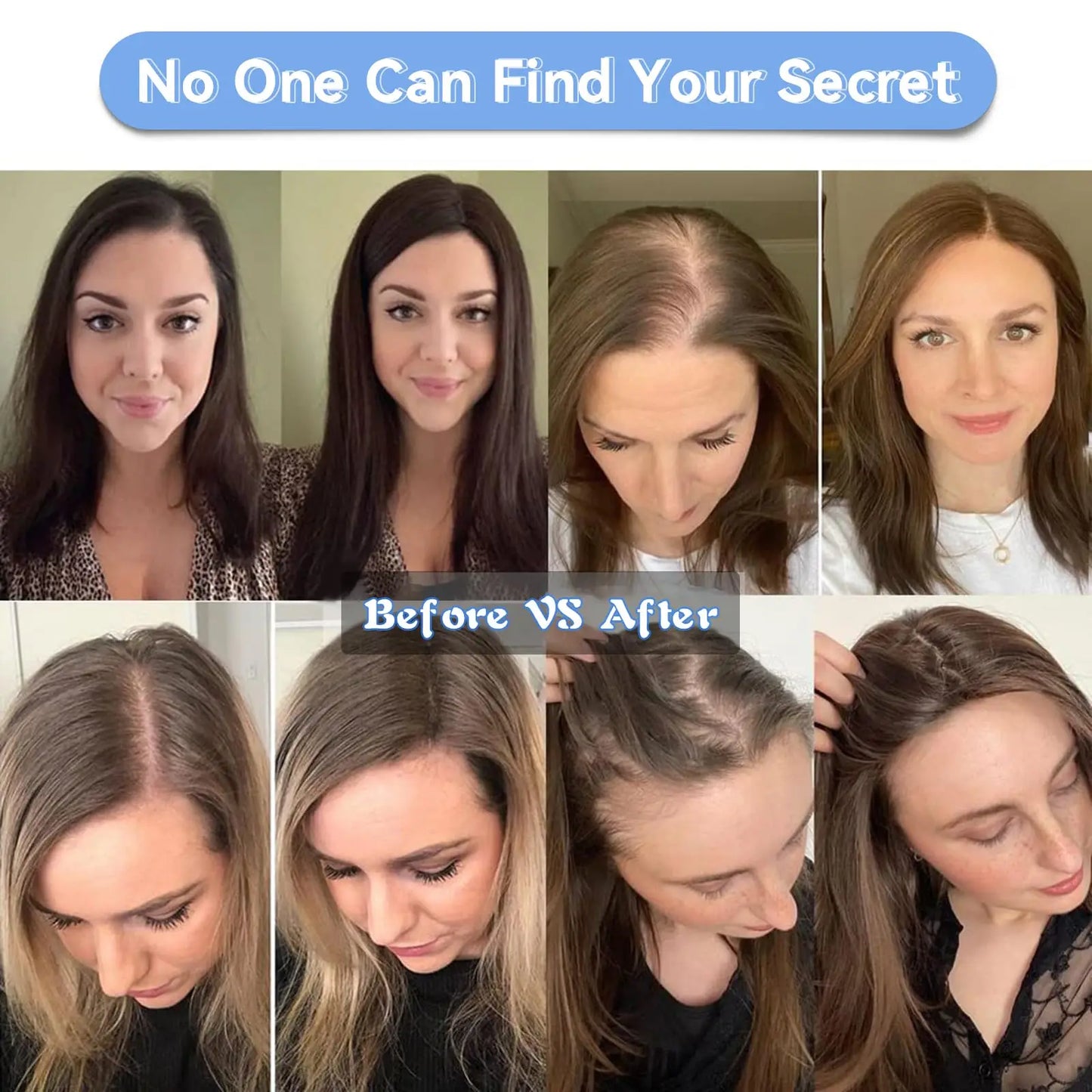 12 Inch Light Brown Ombre Middle Part Lace Front Topper 100% Remy Human Hair Topper Hair Pieces with Clips Extensions for Women