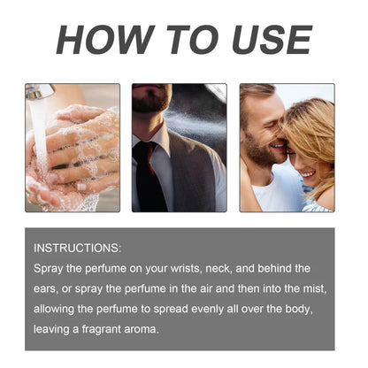 Roxelis Men's Cologne Naturally light fragrance releases charm and freshness, a portable atmosphere perfume for men on dates