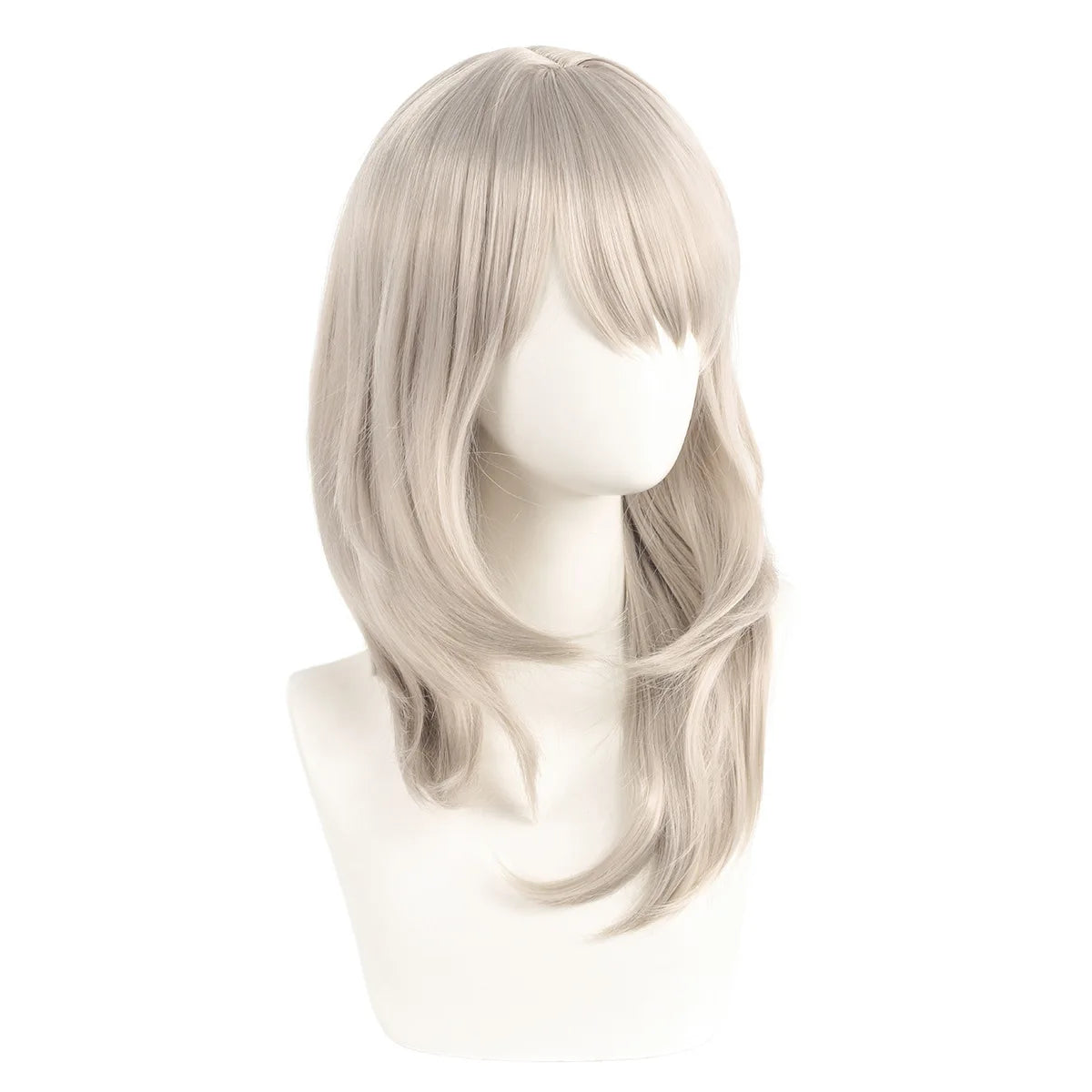 Long Straight Synthetic Wig Natural Ash Blonde Cosplay Hair for Women Anime Girl Costume Daily Party Heat Resistant Fiber