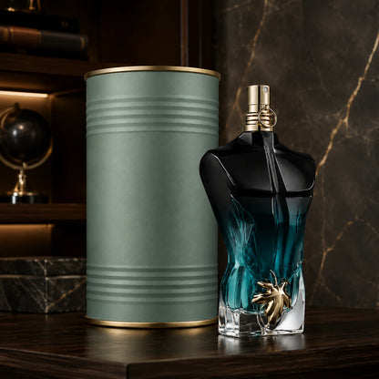 Premium Luxury Black Blue Torso Men Perfume 100ml 3.4oz CologneSpray Fresh Aquatic Scent Masculine LongLasting Metal Tin Gift Box
