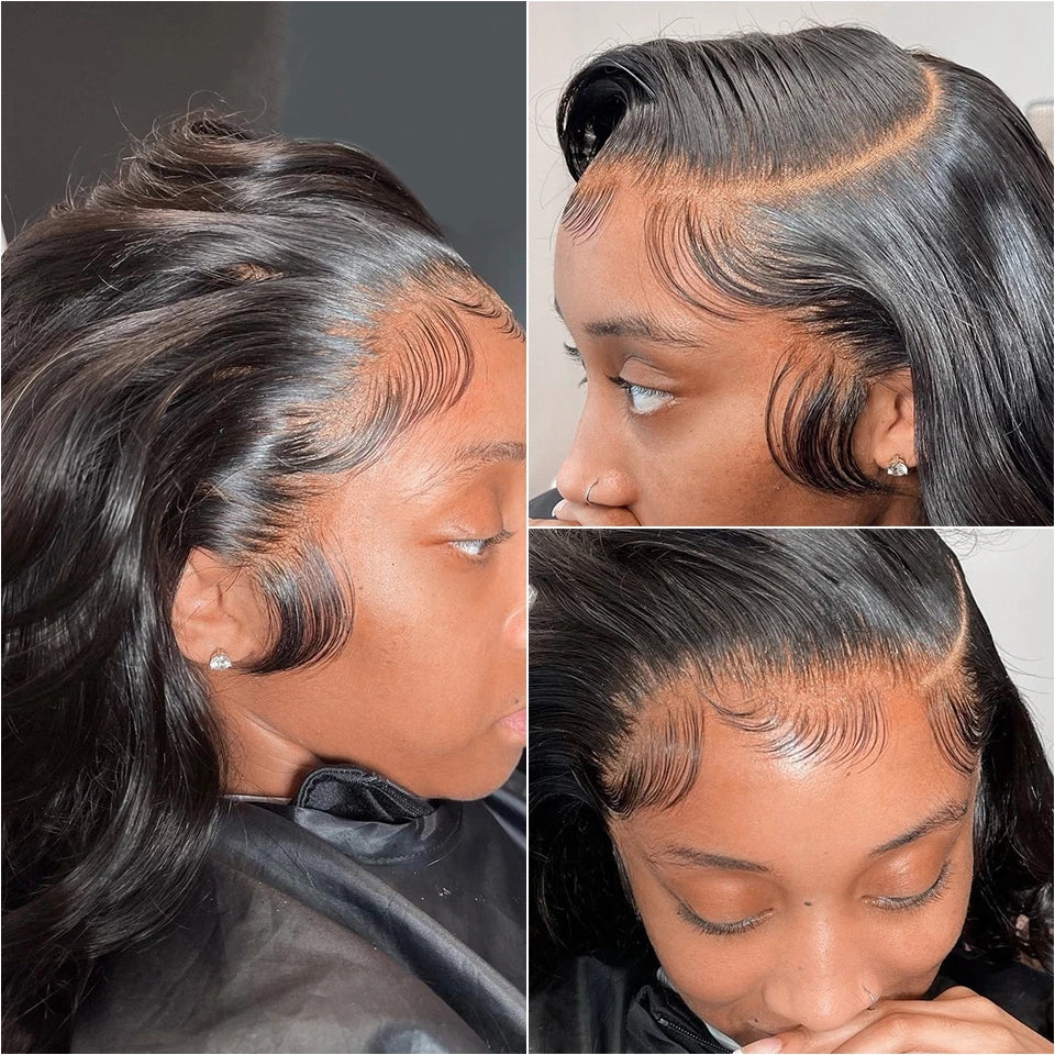 Burmese Hair Body Wave 4x4 Transparent Lace Closure Human Hair Wig 30 Inch 13x4 Lace Front Wig Pre-Plucked With Baby Hair