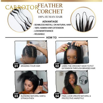 Pre Separated Crochet Hair Body Wave Crochet Human Hair for Black Women Extensions Human Hair Water Wave Bundles Knotless Hair