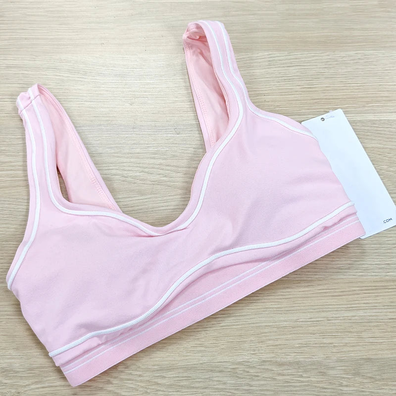 Yoga Suit Women Sport Set Pilates Clothing High Waisted Elasticized Leggings Hip Lifting Pants Gather Top Vest Strip Workout Set