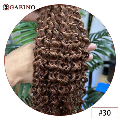 Water Wave Human Hair Weft Extension Dirty Blonde Curly Hair Sew In Weft Hair Extensions Double Weft Remy Hair Wet And Wavy 100G