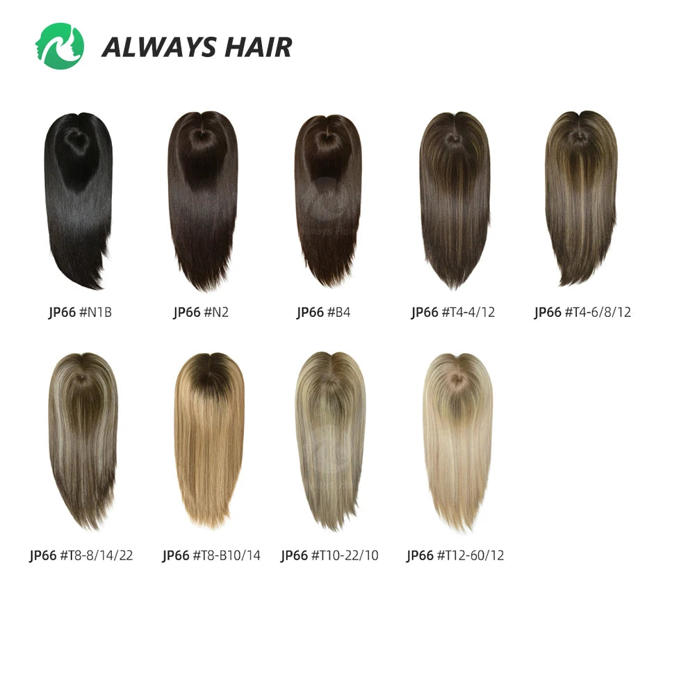 14 Inches Mogolian Cuticle Remy Hair Topper Silky Straight 8x8” Jewish Kosher Human Hairpieces Topper Free Style 120% Density