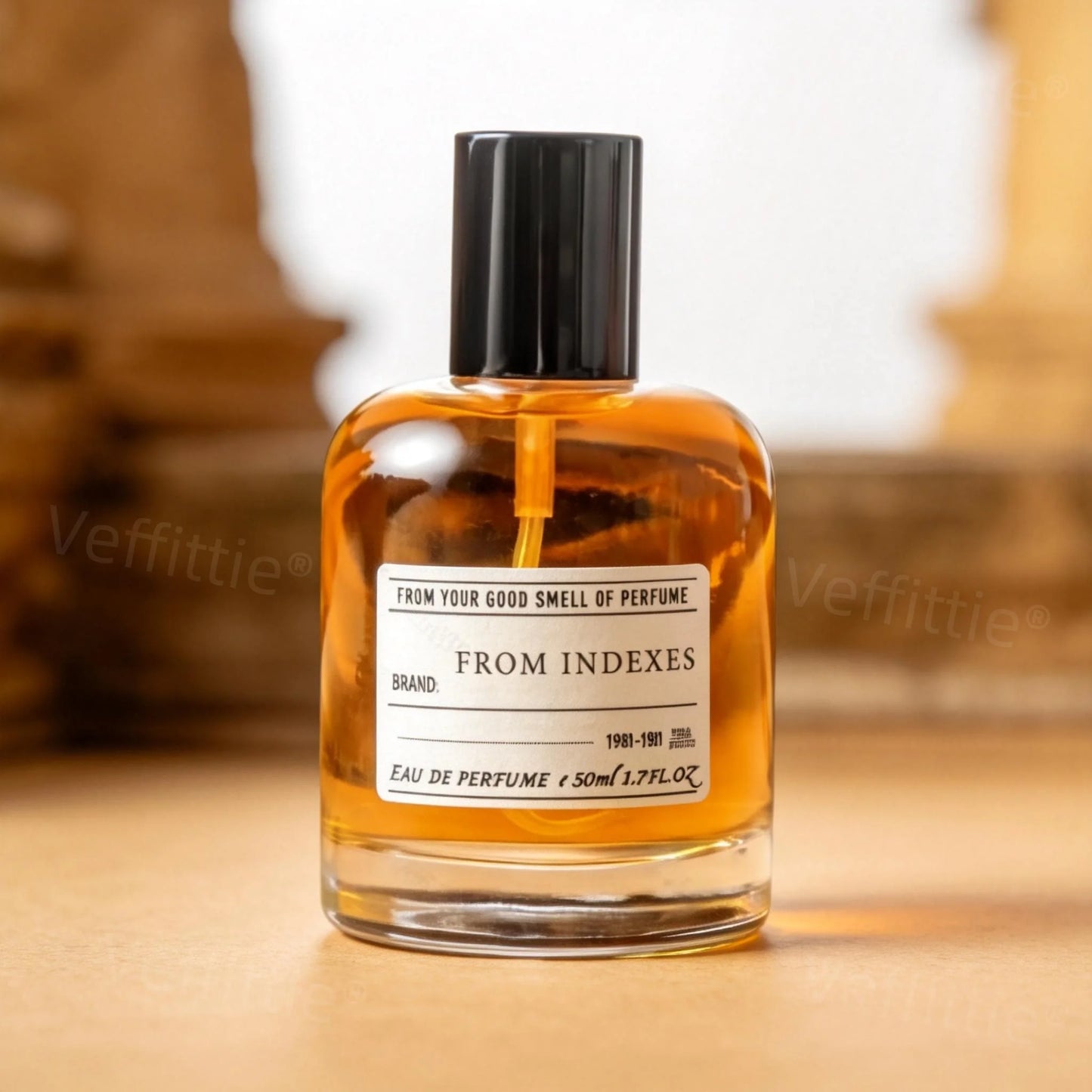 Executive Spicy Wood Eau De Parfum 1.7oz, Woody Citrus Blend Amber Bottle, Office Formal Aroma, Professional Wear, All Day Fresh