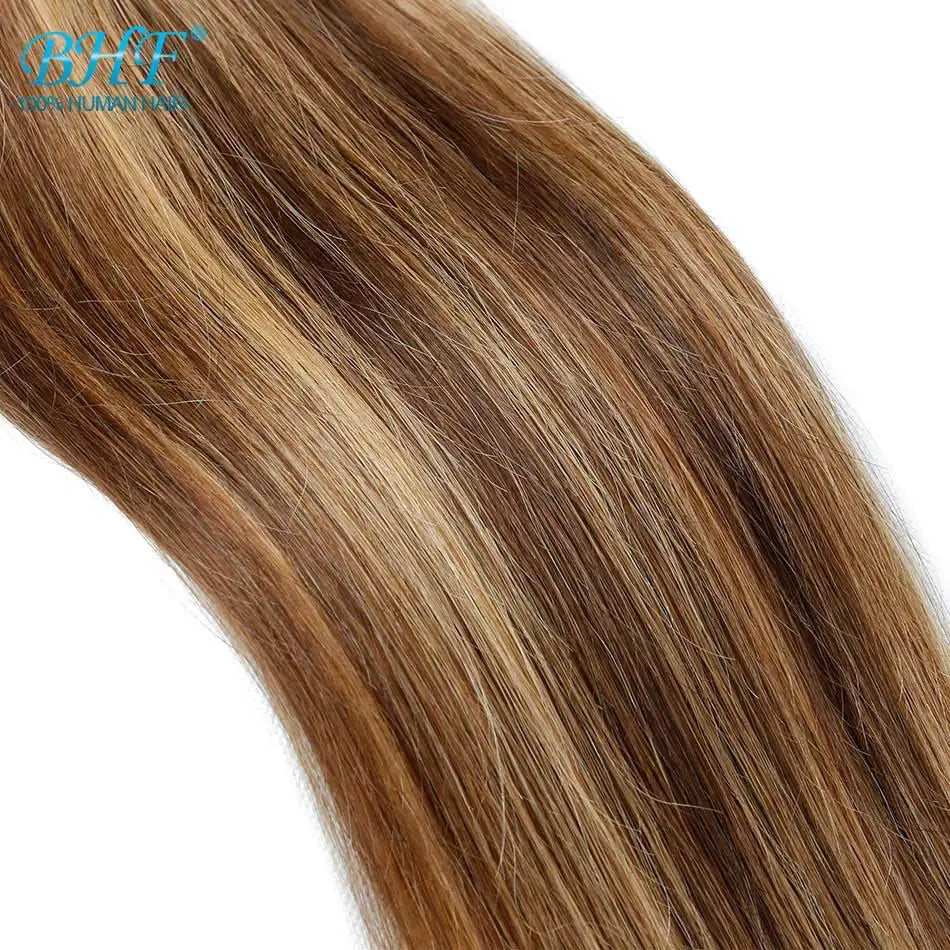 BHF Tape In Hair Extensions Human Hair 20pcs/Pack European Remy Straight Invisible Tape Ins Adhensive 100% Human Hair For Salon