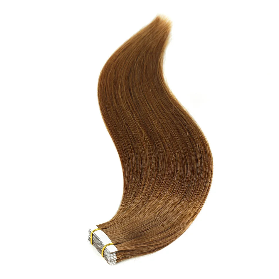 BHF Tape In Hair Extensions Human Hair 20pcs/Pack European Remy Straight Invisible Tape Ins Adhensive 100% Human Hair For Salon