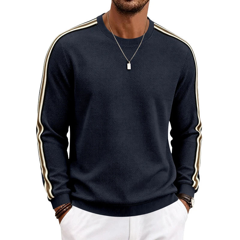 Men Lightweight Pineapple Grid Sweatshirt, Crew Neck Loose Breathable Casual Sport Top For Spring Autumn Amazon EU US